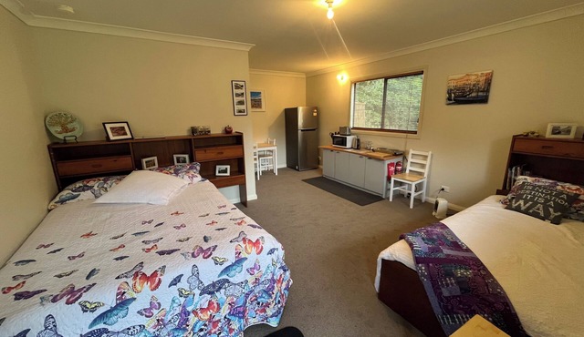 A cosy cabin, a great place to escape, relax and take time out of the busyness.