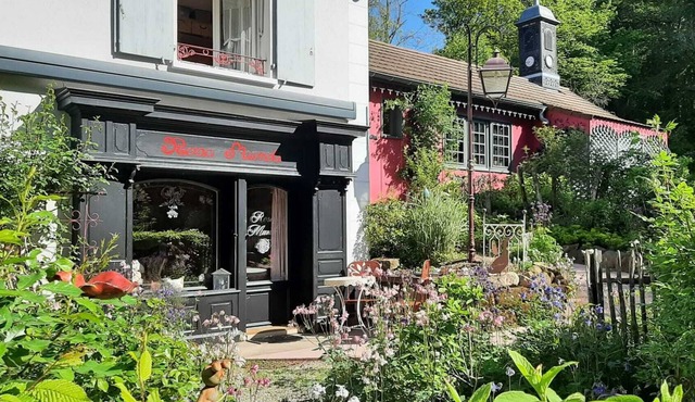 A cottage in a garden in Rougegoutte