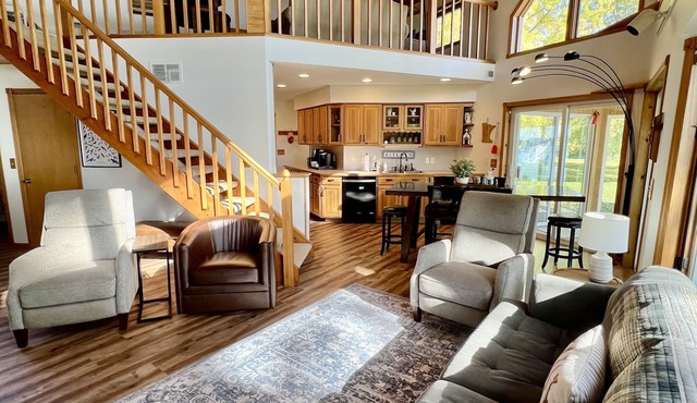 A Creek Runs Through It & Garage Great Room