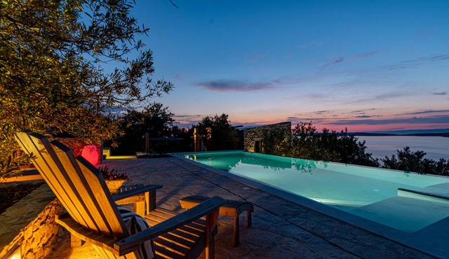 A dream - sunset, a glass of wine and heavenly peace right by the sea