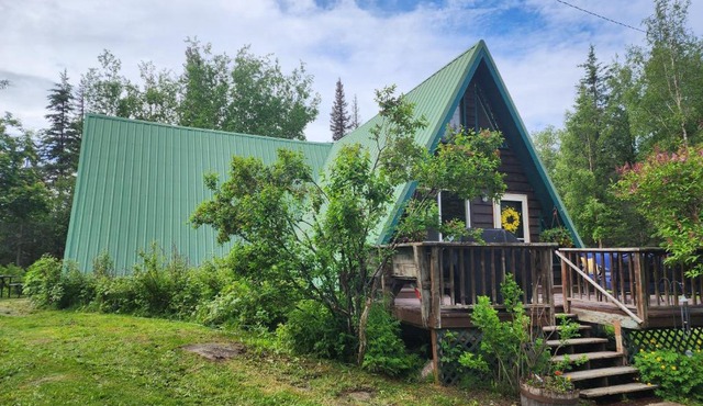 A-frame cabin between Kenai and Kasilof rivers