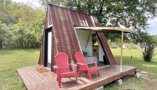 A-Frame Glamping Unit with Electricity! Site 1; The Lucky 1