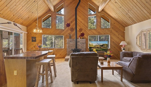 A-Frame Knotty Pine Chalet - Dogs Ok! Game Room with Pool Table, Basketball