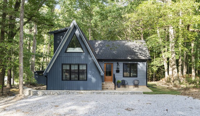 A-FRAME Lake Cabin. Brand NEW HOME. Mid Century Modern