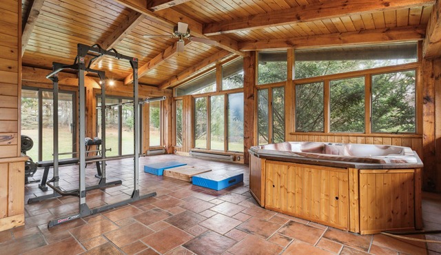 A-frame on 1.5 acres surrounded by pine trees. 10 minutes from downtown.