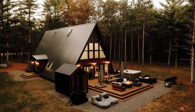 A-Frame Spa | Sauna | Hot Tub | Cold Tub | Firepit | 7 acres