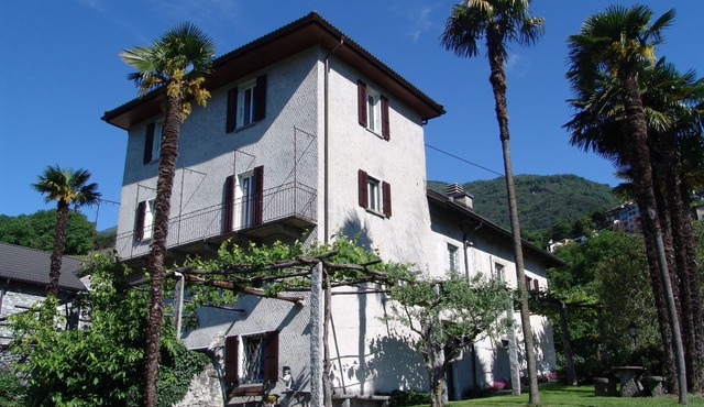 A green oasis in the middle of the popular resort of Tenero on Lake Maggiore