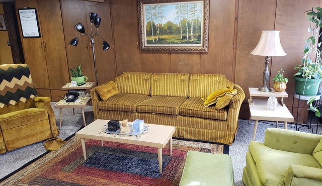 A Groovy blast from the 70's awaits in this retro guest house .Pet friendly