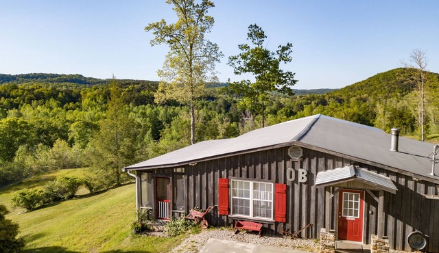 A hidden pet friendly Industrial Farmhouse Cottage with a surprising view