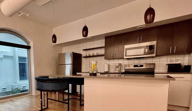 A historic 700 square foot Atrium loft in the heart of the Old Market