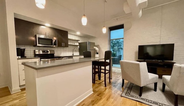 A historic 700 square foot Atrium loft in the heart of the Old Market