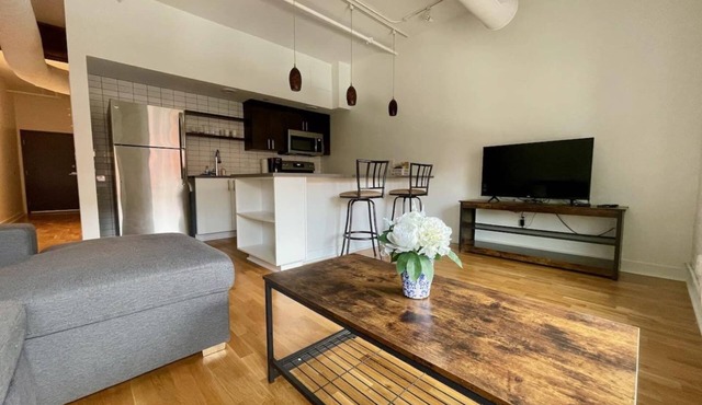 A historic 900 square foot Atrium loft in the heart of the Old Market