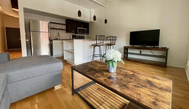 A historic 900 square foot Atrium loft in the heart of the Old Market