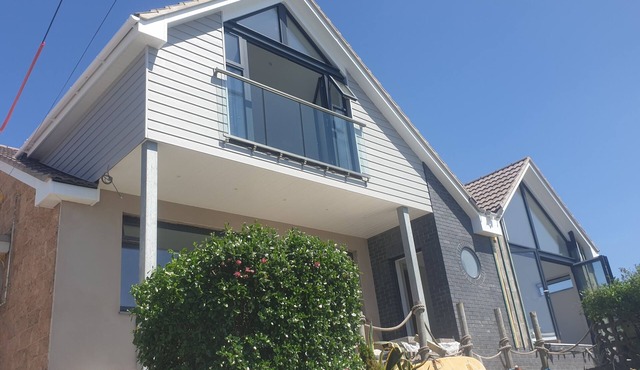 A large split level property with stunning across Woolacombe Bay