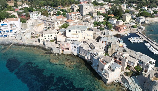 A large terrace overlooking the sea