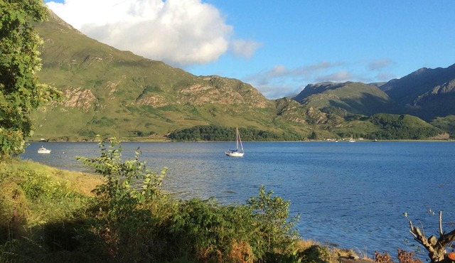 A loch side property with stunning views located in a walker's .