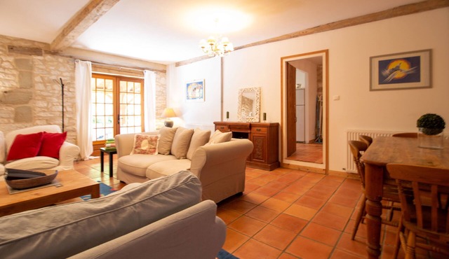 A lovely stone built cottage with stunning pool