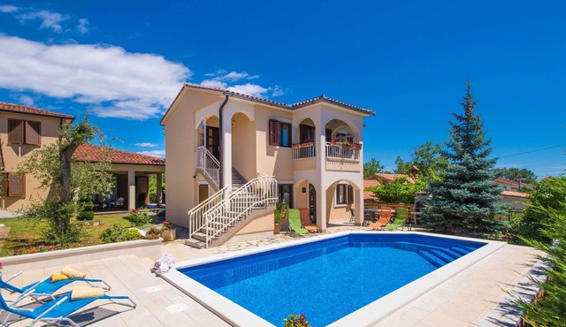 A luxurious house in a quiet village near the sea