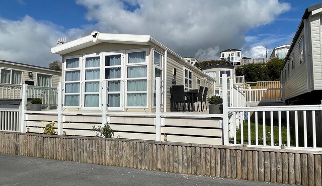 A luxury caravan on the award winning Ladram Bay Holiday Park