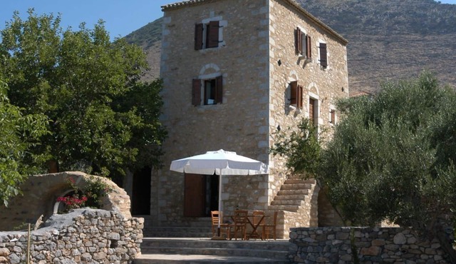 A medieval tower house with huge garden and amazing sea views.