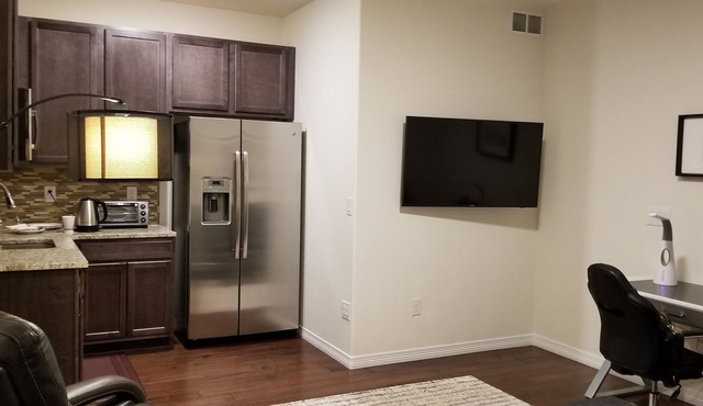 A newly constructed luxury private suite
