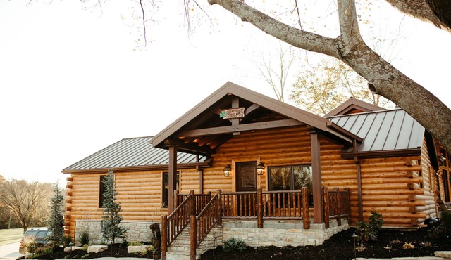 A peaceful cabin in the middle of a country setting