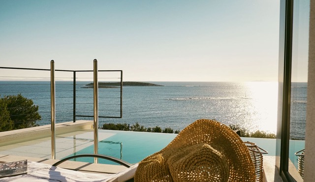 A Private House on Vis Island with a impressive ocean view over Vis archipelago.
