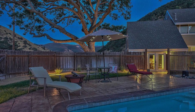A quiet, relaxing, country getaway with a creek, pool and private hot tub.