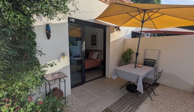 A quiet room with a private courtyard