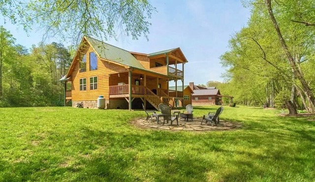 A River Runs Through It! Riverfront relaxation on the Nottely River.