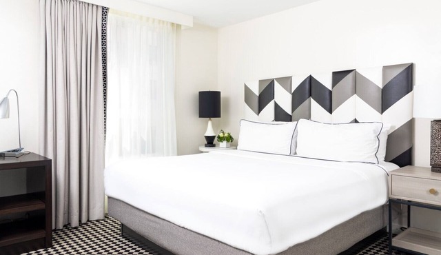 A Sophisticated Suite! Four Units with Furnished Living, Rooftop Pool, Balcony!