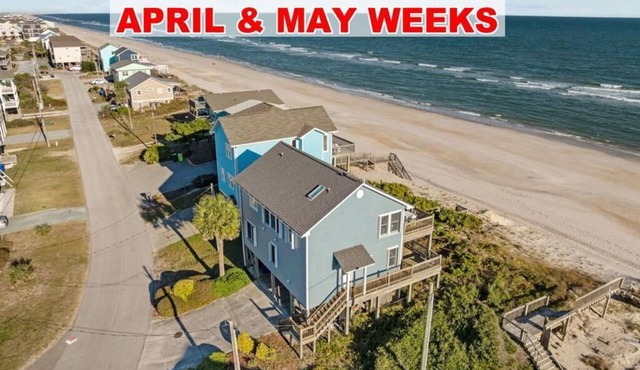 A Southern Charm - 5BR Oceanfront House in Surf City Sleeps 12