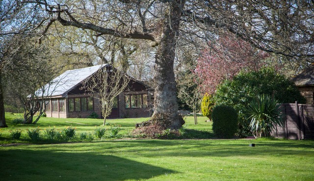 A spacious peaceful single-storey house within a private rural Wealden estate