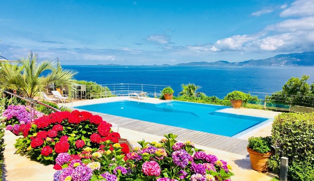 A stunning Corsican Villa with amazing 180° sea views and infinity swimming pool