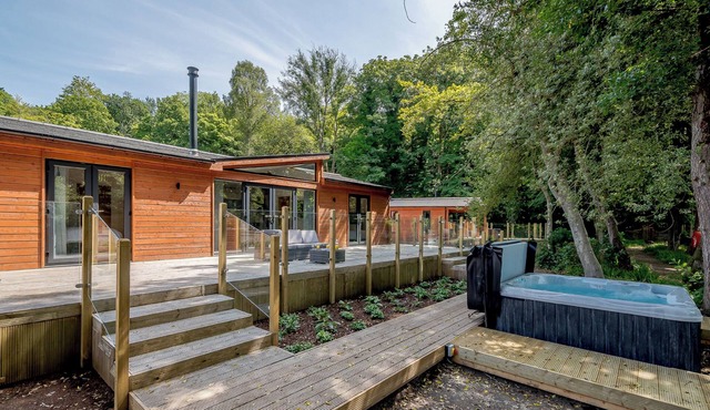 A stunning lodge with a centre lounge.