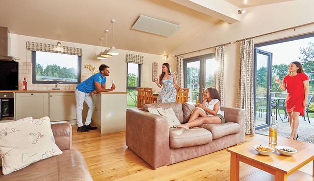 A stunning luxury lodge, perfect for a couples retreat or family break.