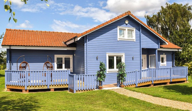 A superb family lodge with a private hot tub, sauna and games zone.