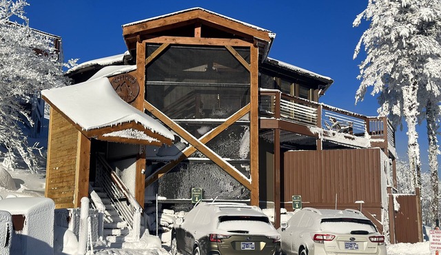 A TRUE slope side ski in ski out cabin with amazing views.