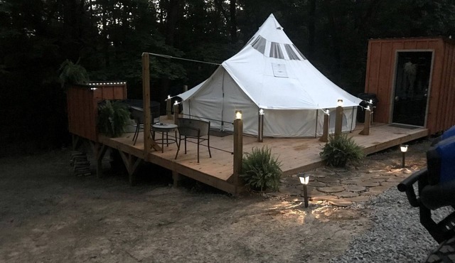 A Truly Glamping Experience in this Beautiful Tent in Victor, West Virginia