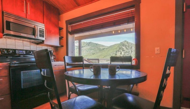 A wonderful kitchen in this beautifully remodeled condo is a treat.