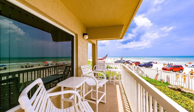 A107 fantastic ocean front, ground floor unit steps from Flagler Ave.