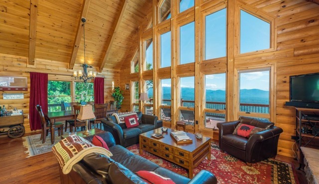 Above the Clouds | Log Cabin, Hot Tub & Views!
