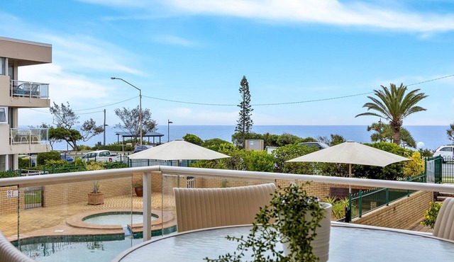 Absolute beachfront 2 bedroom apartment with magical ocean views, watch whales from your balcony