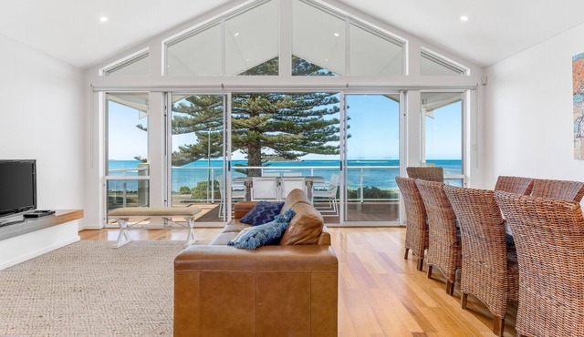 Absolute beachfront accommodation, perfect for families and large groups.