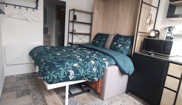 Accommodation with terrace and secure, covered parking, 5 minutes from Lille