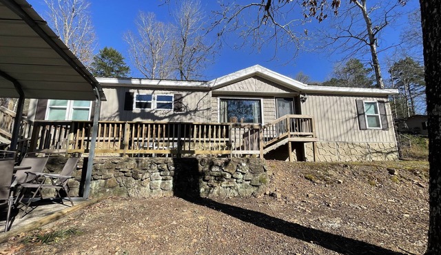 Across the street from Greers Ferry Lake, very quiet area.