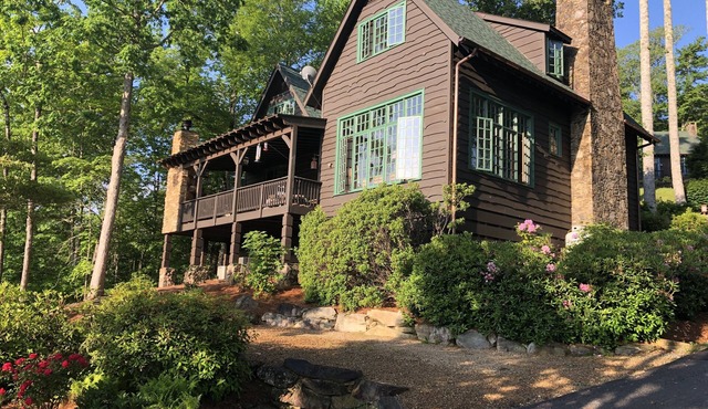 Adirondack Lodge that has glorious Mountain Views and Lake Glenville peeks