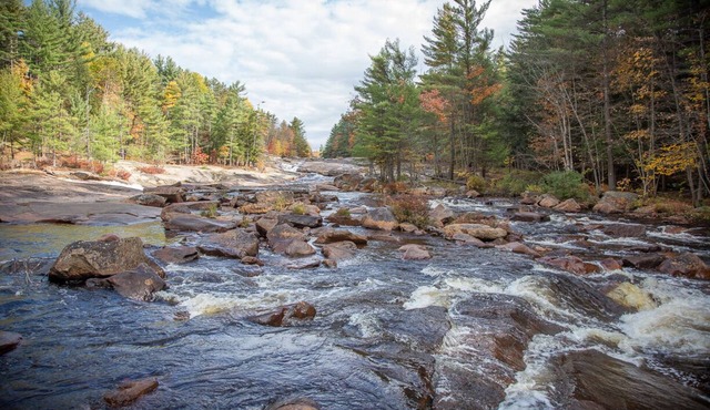 Adirondack River Lodge/Spectacular Waterfalls/Natural swimming pools.
