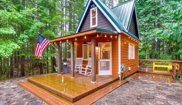 Adorable A-Frame Cabin, Steps to Lake Cushman!