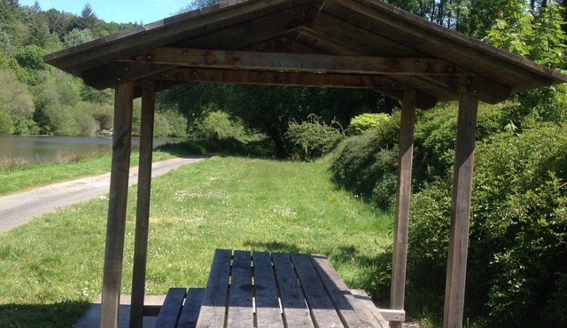 Adorable Breton Cottage with thatched roof and stone walls.